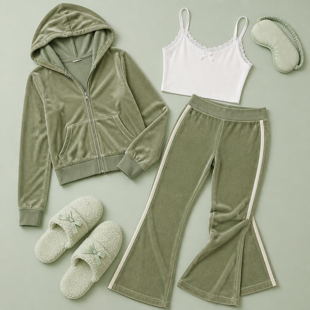 Lounge & Sleep product flat-lay with lace details